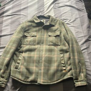 Green thick flannel